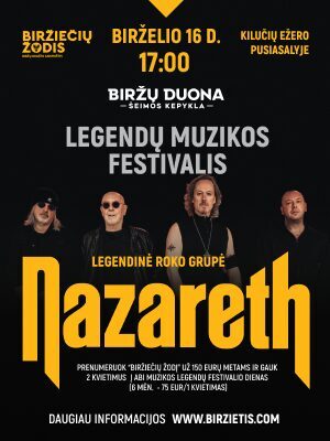 Popierinio laikraščio "Biržiečių žodis" prenumerata su kvietimu į   abi legendų muzikos festivalio 2024 dienas (Panevėžio apskrities gyventojams) 